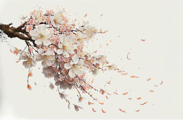 Fototapeta Spring time cherry blossom sakura. Generative ai obraz