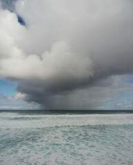 Seascapes at sunset with clouds. Canary islands spain