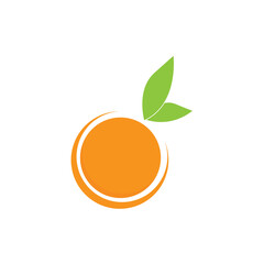 Orange icon logo on white background Free Vector