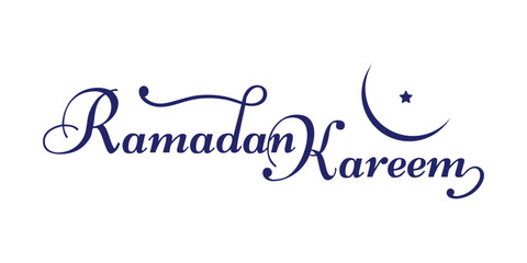 Fototapeta na wymiar Ramadan Word Typography in English. Ramadan Kareem Caligraphy Style Text Writing. 