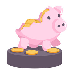 Broken piggy bank - money saving concept 
