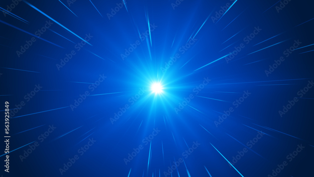 Wall mural star particle background animation, futuristic mysterious flowing digital particles wave de-focus vi