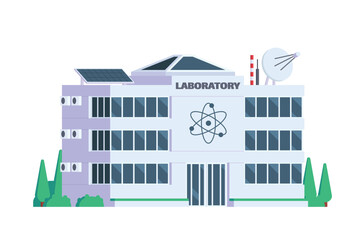 Laboratory buildings for city illustration