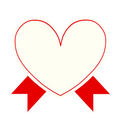 heart with red ribbon