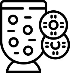 Diet fruit icon outline vector. Fresh food. Natural juicy