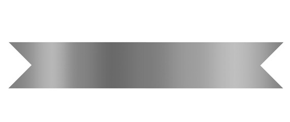 silver banner with ribbon