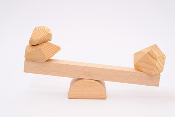 Metaphorical image of imbalance, inequality