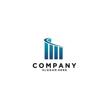 finance logo template in white background