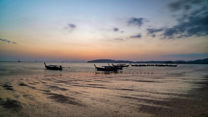sunset on the seashore. Phuket Island, Thailand