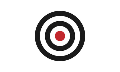 Bullseye target icon symbol. Arrow dart targeting market logo sign. Vector illustration image. Isolated on white background.
