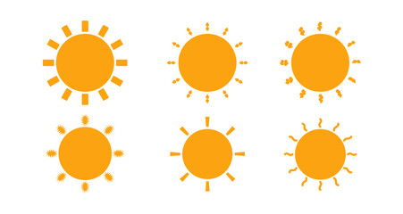 Sun Set Vector with orange color