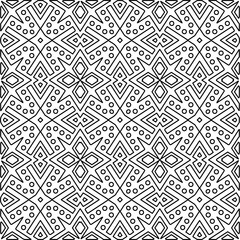 
Stylish texture with figures from lines.
Abstract geometric black and white pattern for web page, textures, card, poster, fabric, textile. Monochrome graphic repeating design. 