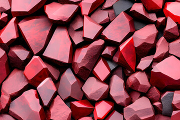 Red gemstones background. Generative AI