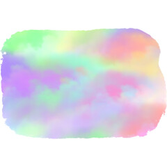 Brush background with cloud texture rainbow color 