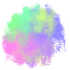 Brush background with watercolor splash texture rainbow color