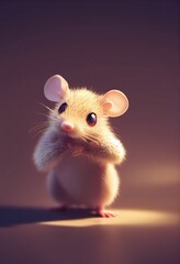 Mouse. Cute little creature. Generative AI