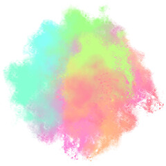 Brush background with watercolor splash texture rainbow color