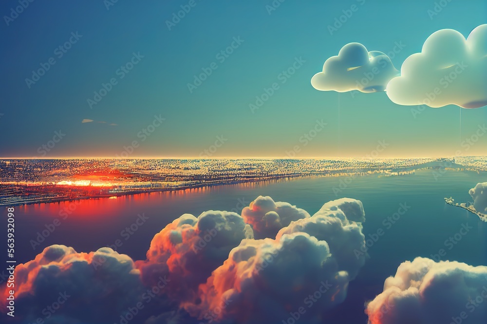 Aufkleber the concept of downloading an information network for storing data in the cloud