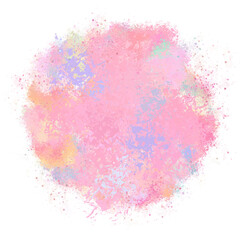 Brush background with watercolor splash texture colorful