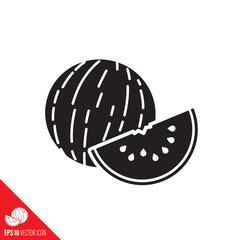Watermelon glyph vector icon