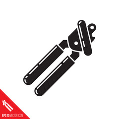Can opener vector glyph icon