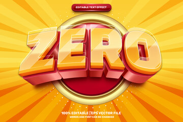 Zero Hero 3d editable text effect