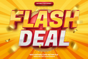 Flash Deal 3d editable text effect