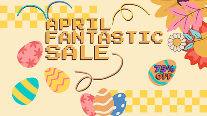 april super sale design poster