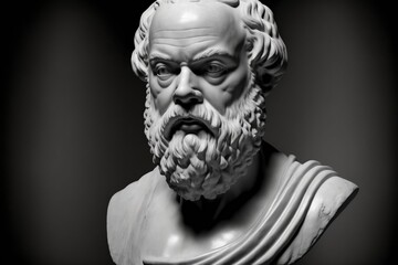 Socrates, Greek philosopher portrait statue.