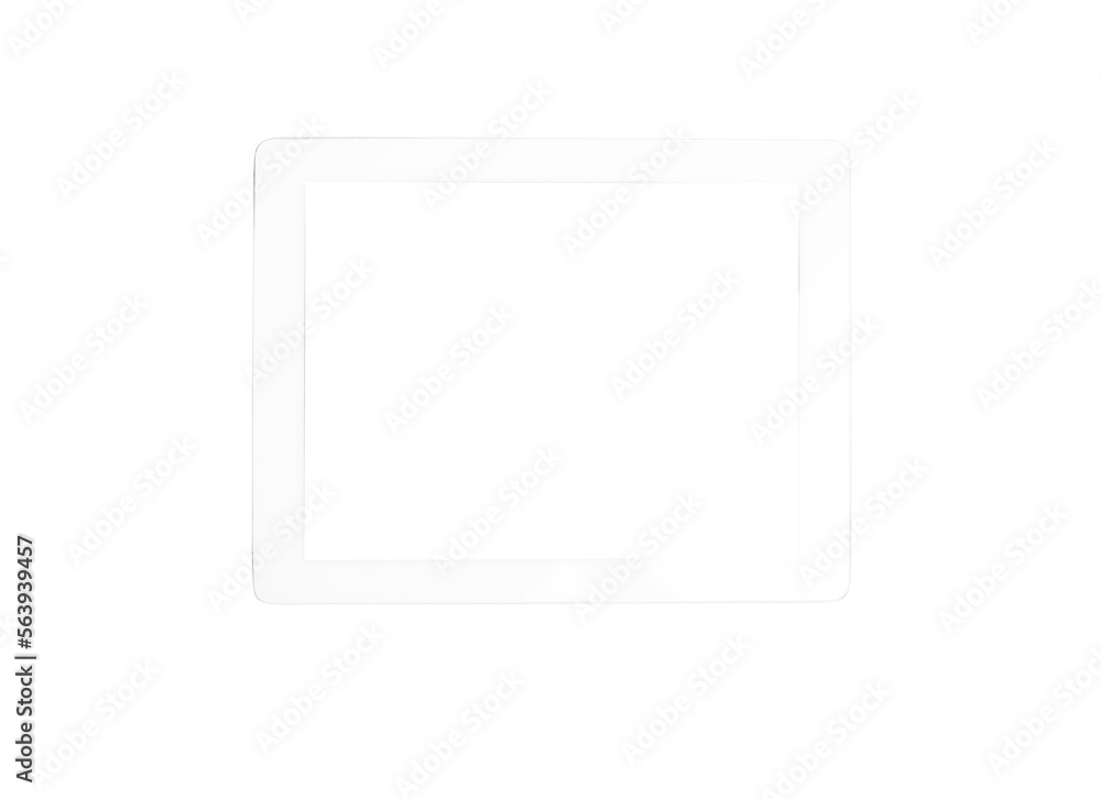 Poster image of a computer tablet. concept of internet sharing and technology