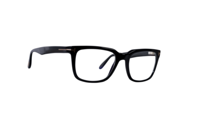 Isolated modern black eyeglasses to fix eyesight