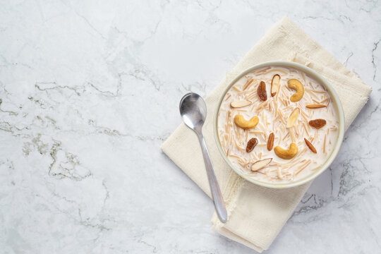 sweet Kheer or khir payasa, gil-e-firdaus, fereni also known as Sheer Khurma Seviyan, popular sweet dish