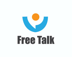 human hand free up free talk chat logo icon symbol design template illustration inspiration