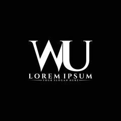 Letter WU luxury logo design vector