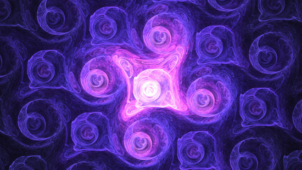 Abstract cosmic swirl for art projects. 3D illustration
