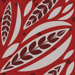 Flat Corn Illustration Red Pattern