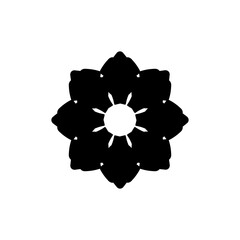 Flower icon. Simple style Flower shop poster background symbol. Flower brand logo design element. Flower t-shirt printing. Vector for sticker.