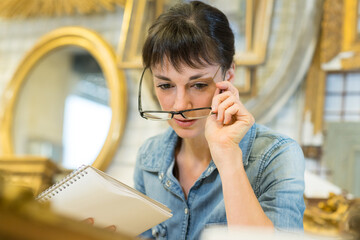 portrait of successful woman in workshop