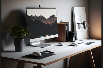 minimalist modern computer desk