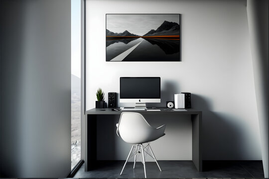 minimalist modern computer desk