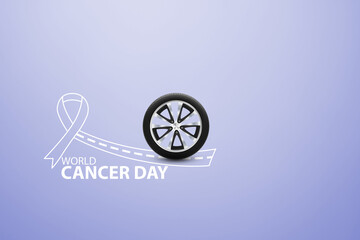 Feb 4 world cancer day, international cancer awareness day and cancer day illustration.