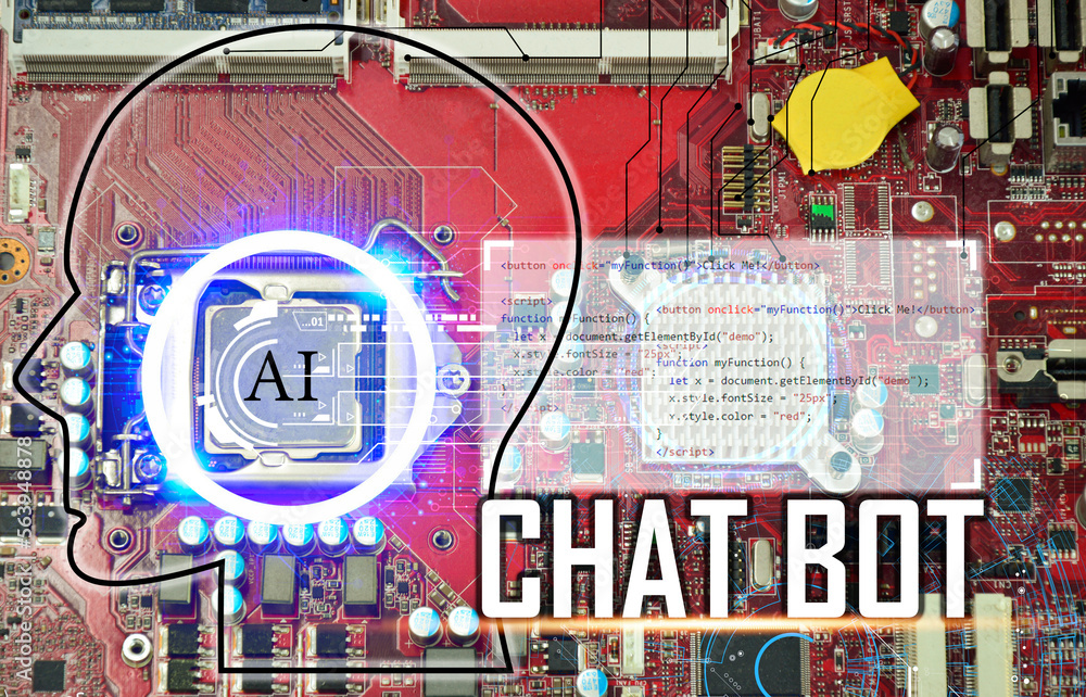 Poster conceptually, an ai chatbot or artificial intelligence that can naturally communicate through messag