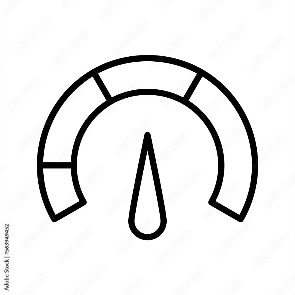 Poster speedometer icon. miles per hour. speed control. acceleration indicator. vector illustration on whit