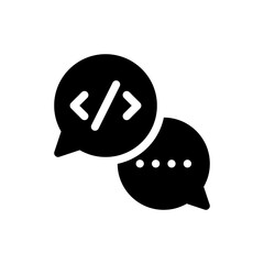 coding glyph icon