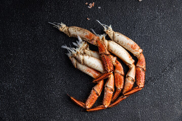 fresh crab claws crustacean seafood meal food on the table copy space food background rustic top view