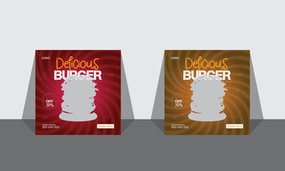 This is a food menu banner social media post. Fully editable social media templates for promotions on the Food menu. Set of social media story and post frames. Layout design for online marketing.