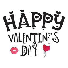 Happy valentine's day t-shirt print template