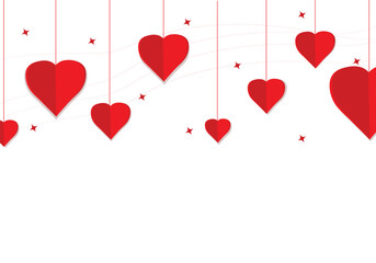background with hearts. Valentine's day background. white background with seeds. vector illustration