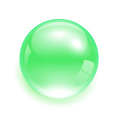 Light green drop water Isolated on white background. Collagen solution vitamins complex from nature. Beauty treatment nutrition skincare design. 3D Realistic Vector.