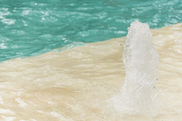 water texture and light on pool blue and marble color